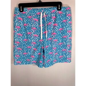 Chubbies Swim Trunks Pink Flamingo Print‎ Drawstring Shorts Youth XL 18/20 NWOT